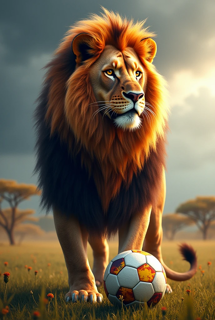 Messi as a lion
