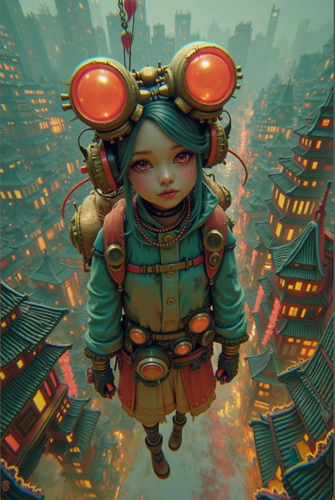 Chinese ink style,Steampunk world,Carved steampunk warframe girl,giant mechanical wings,Jet steam is suspended in the city air,Ink animation art,Ink comic art,water ink,ink,Smudge,8K,Delicately portrayed,Works of masters,Blood-red tones fantasy,whiteskin,whitepeople,blank background,light effect,wide_shot,lens_flare