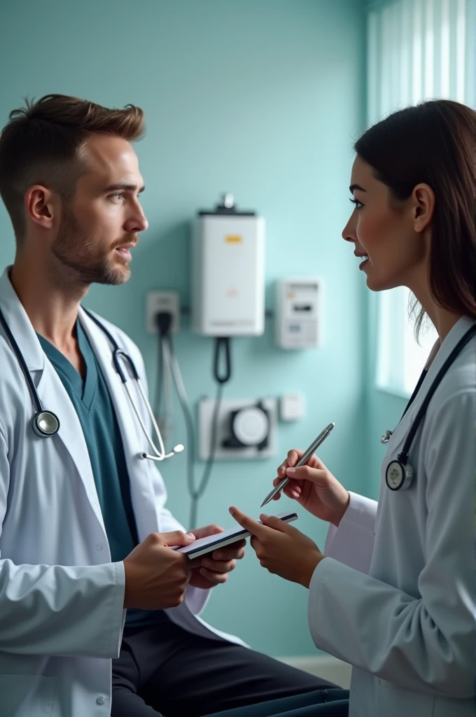 Patient giving the order to the doctor