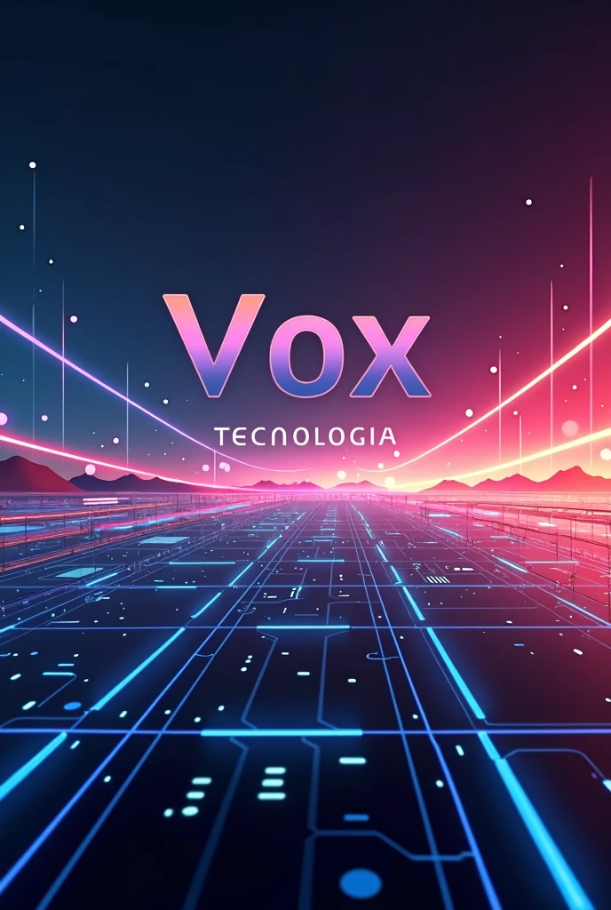 so I'm creating a registration screen for a company, I need you to generate the color background image for the website #036 #06F the company name is Vox Tecnologia and their phrase is Vox Systems ScreensTechnological Solutions for Municipalities Our tools provide efficiency, modernity and transparency in public management. It has to be a large resolution because it is for dundo