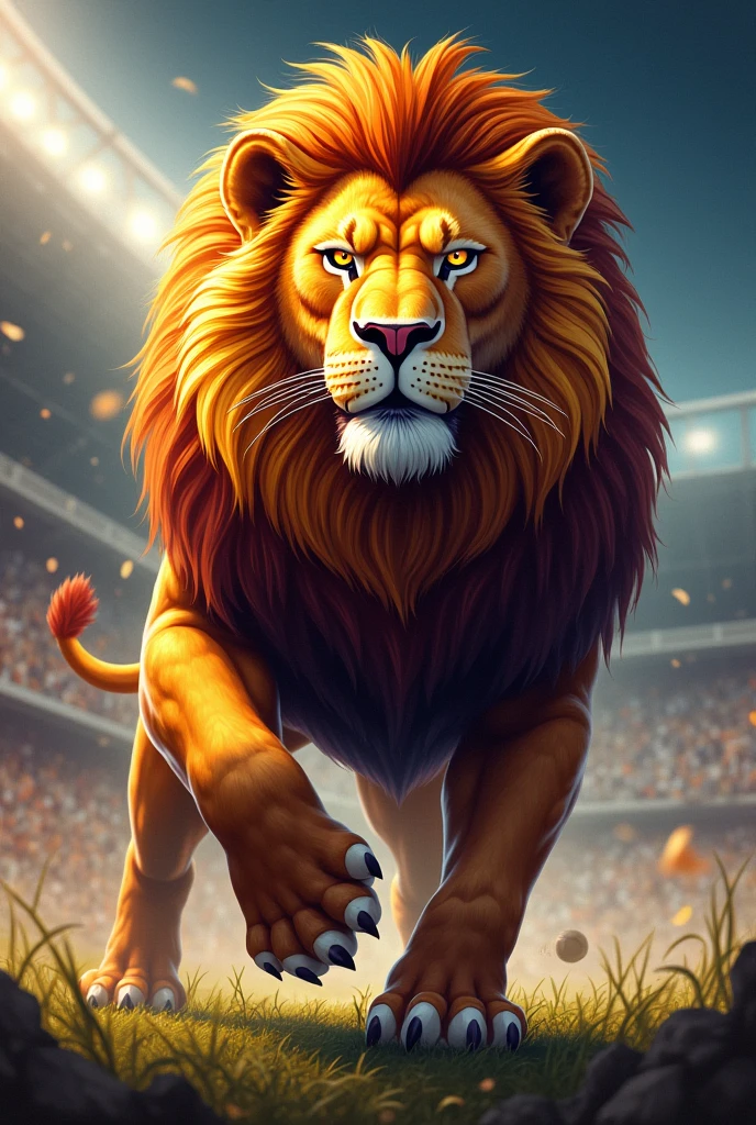69 / 5,000
A lion mascot for the football team with the a365 company logo