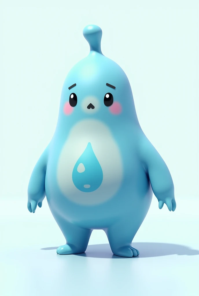 ,Create a sprite for a video game character made entirely of water. Not human The character must be female with a banana-shaped head facing upwards and have a fluid and semi-chubby body with a symbol of a drop of water on her belly and the elf must have defined but soft features, like eyes like drops of water The character must be in a pose in "t" for 3d modeling. The background must be transparent, since this is for a video game".
"Size": "1024x1024"
