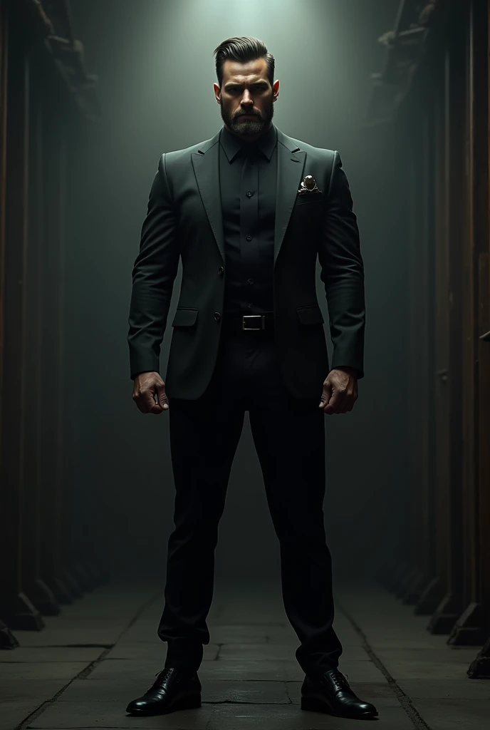 Suit black socks dad big dick muscle beard masculine