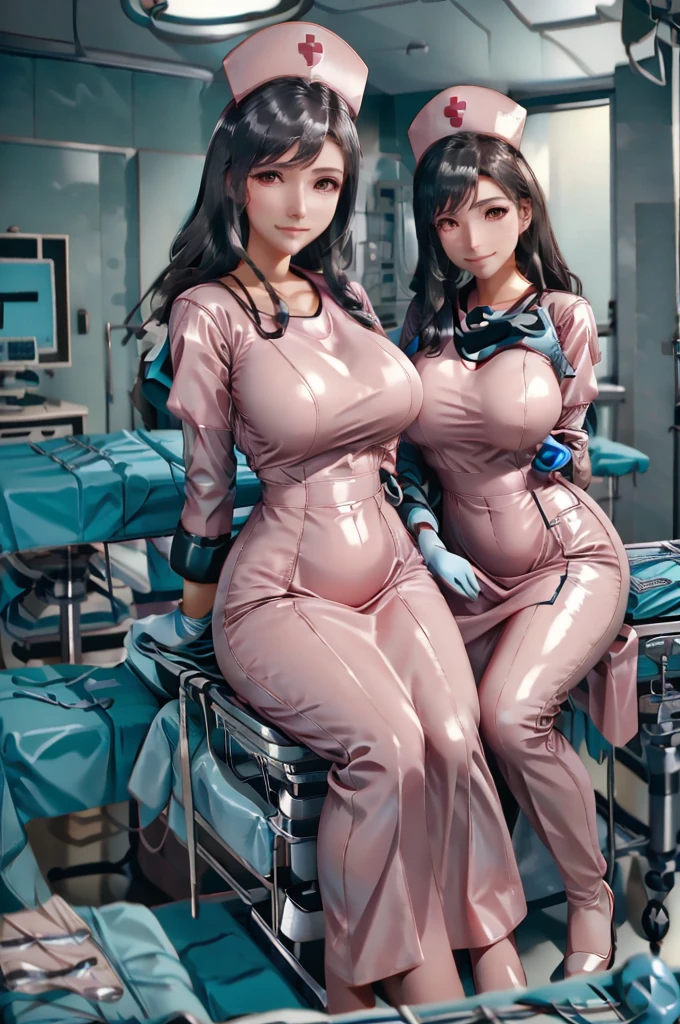 nurse uniform,hospital, latex nurse suit,nurses,busty,elbow gloves,labcoat,black hair woman,pink eyes , gigantic ,medical instruments,asian nurse,two nurses,speculum,examination room,oversize ,big ass ,strap on, lay on table ,legs spreaded,giving birth,gyno chair , dentist,Milf,latex,pink uniform,oversize breasts