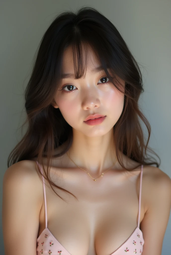 naked,Beautiful and cute, 3 Up, Nice, bright, Refreshing and gentle look, Perfect beautiful face、Beautiful shiny bangs, Very beautiful 14years girl, eyeliner, Very perfect eyes,small breasts,The original skin is visible through the grooves,Muscular body,