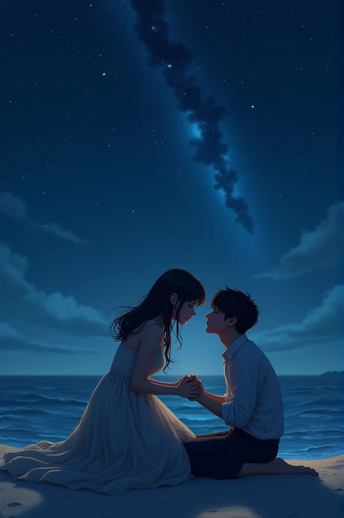 Today let me take your hand Lie down on the sand Look at the starry sky for the last time Feel the touch of my desires on your skin Listen to my voice that sighs your name Feel the sea breeze on your face Let yourself be carried away by the sound of the waves Remember the first time we were together Imagine the taste of your favorite candy Accept my forgiveness for what I just did The burning in your blood is satiated by the cold of the water Give me one last hug and promise me That you will wait for me in a corner of the afterlife