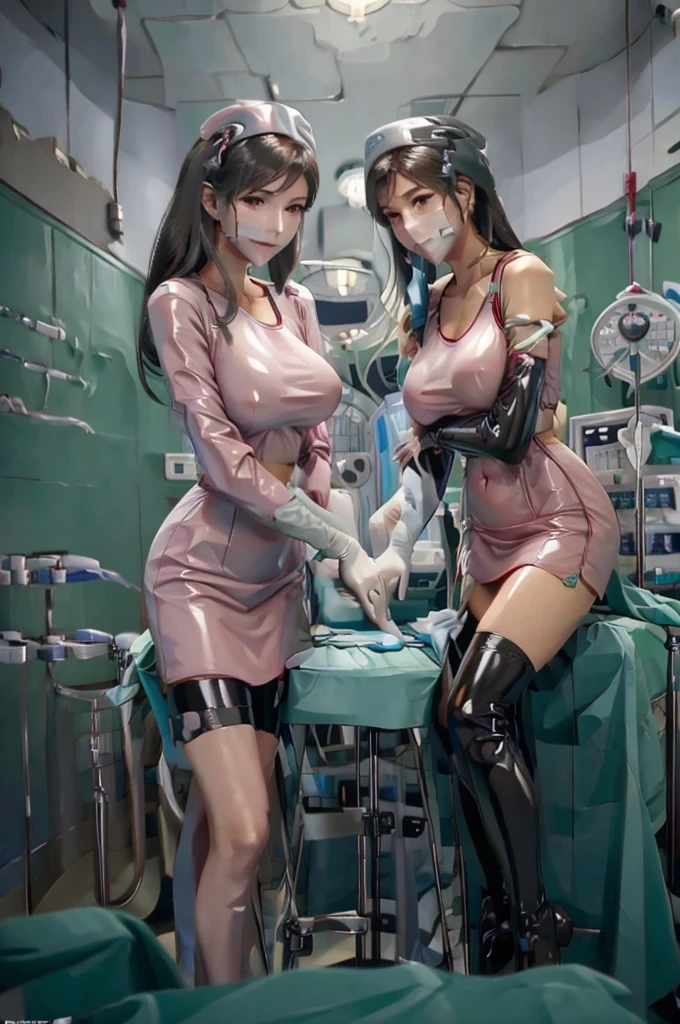 nurse uniform,hospital, latex nurse suit,nurses,busty,elbow gloves,labcoat,black hair woman,pink eyes , gigantic ,medical instruments,asian nurse,two nurses,speculum,examination room,oversize ,big ass ,strap on, lay on table ,legs spreaded,giving birth,gyno chair , dentist,Milf,latex,pink uniform,oversize breasts