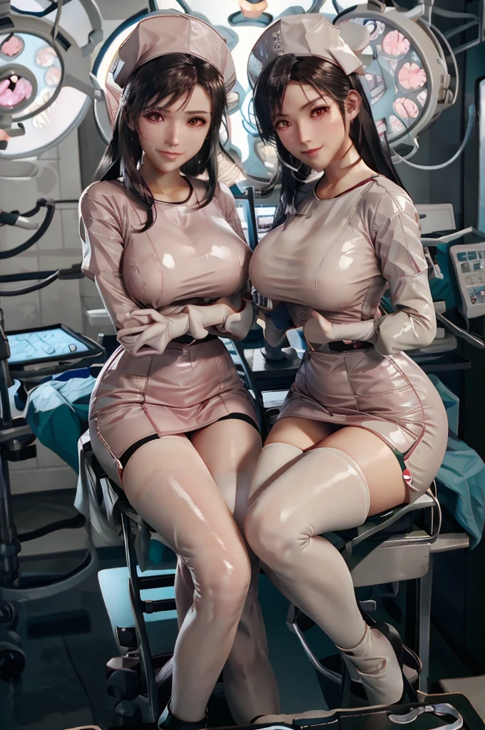 nurse uniform,hospital, latex nurse suit,nurses,busty,elbow gloves,labcoat,black hair woman,pink eyes , gigantic ,medical instruments,asian nurse,two nurses,speculum,examination room,oversize ,big ass ,strap on, lay on table ,legs spreaded,giving birth,gyno chair , dentist,Milf,latex,pink uniform,oversize breasts