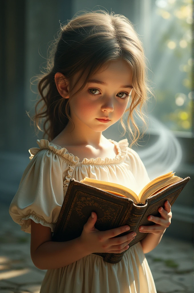 Spawns a girl with an old book
