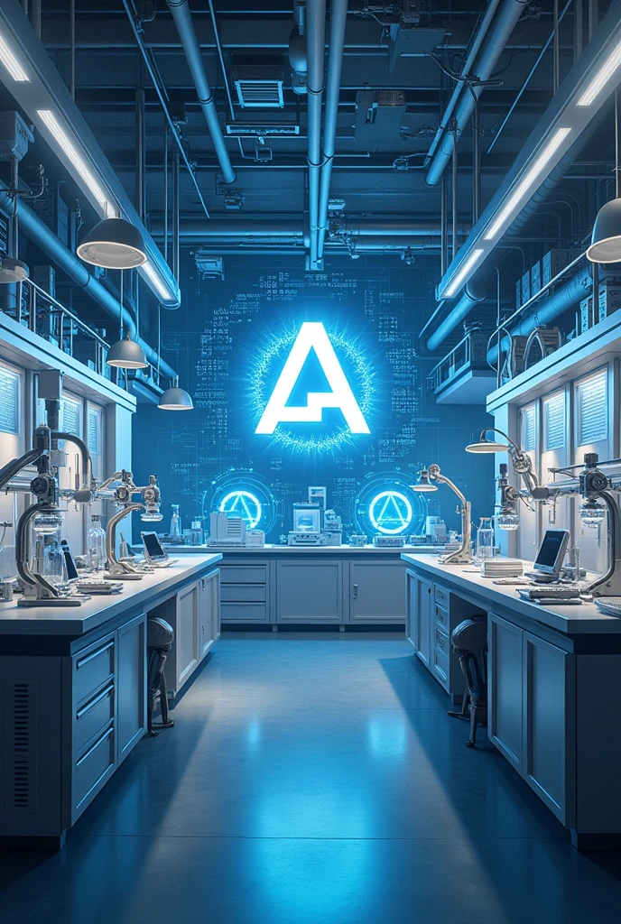 Amna laboratories painting logos