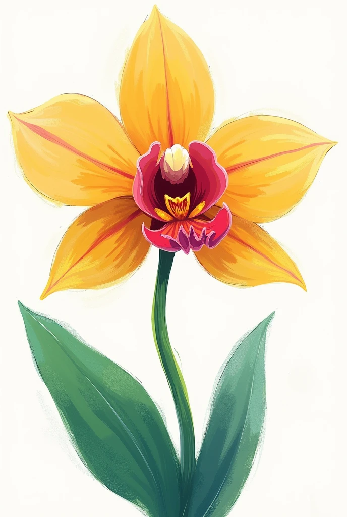 ORCHID DRAWN BY A CHILD