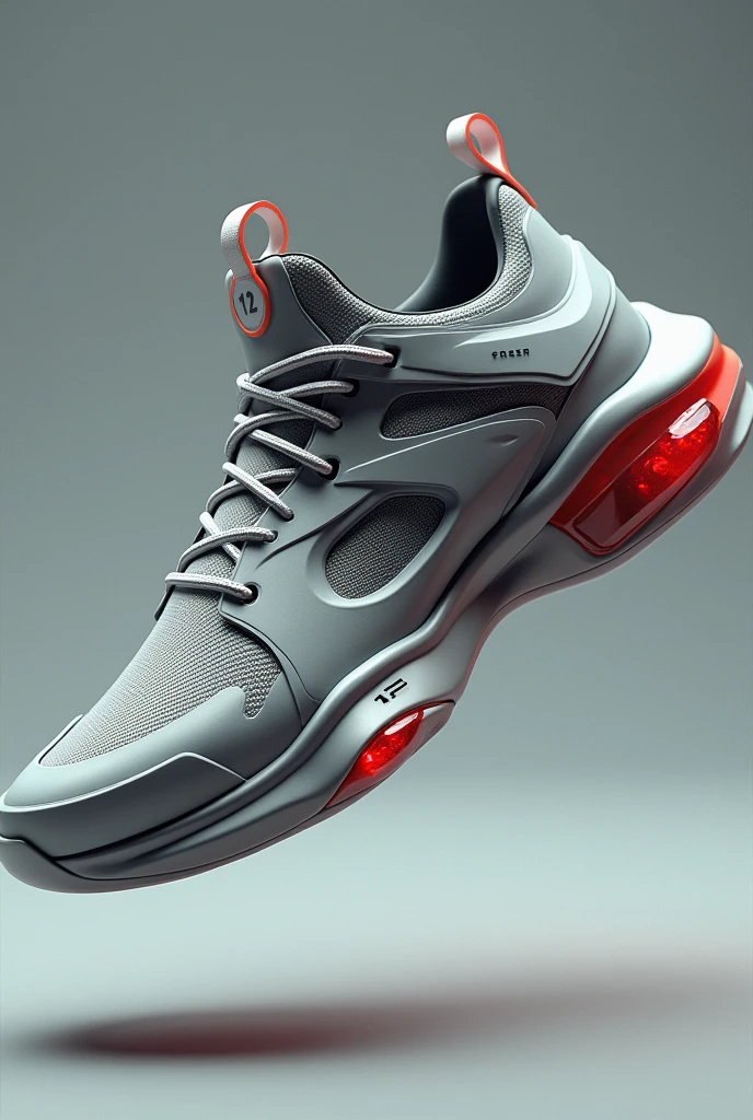 Rocket sport sneakers with turbines on the sole of the foot model 3D