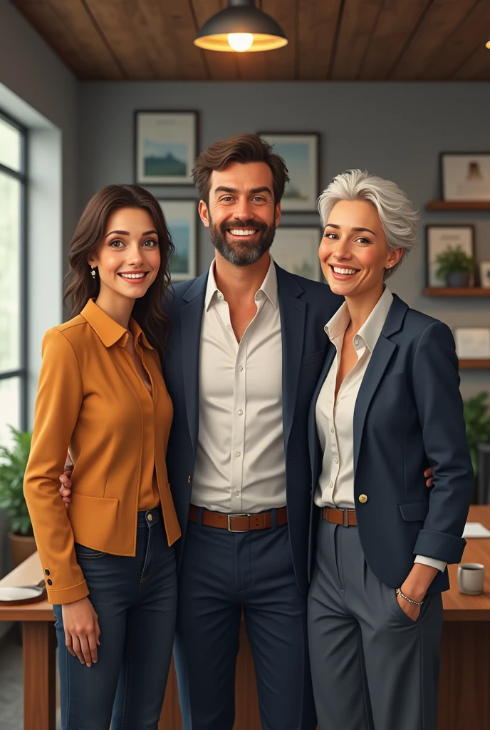 The boss&#39;s parents are proud of their grown-up son.,
can start a business for yourself,
build your own business