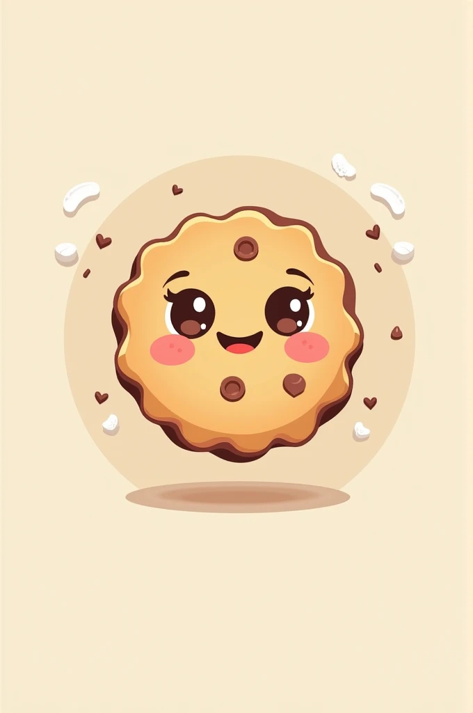 Create a cute logo for homemade cookies with face