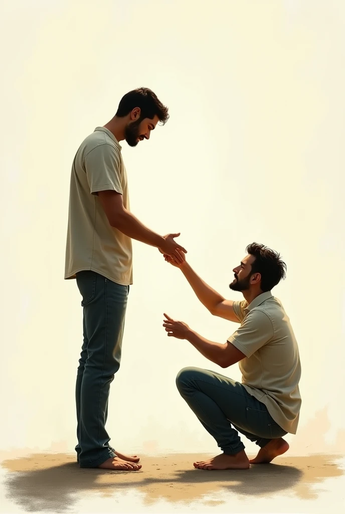 one man helping another