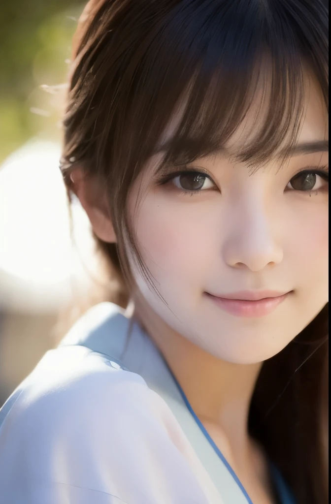 best quality, face focus, soft light, ultra high res, (photorealistic:1.4), RAW photo,(Shinozaki Ai), (fair skin), (kawaii),
1 Japanese girl, solo, cute, smile, (pupil, lights in the eyes), detailed beautiful face, Medium-sized breasts,(high resolution detail of human skin texture),(long hair),(portrait), upper body, white traditional kimono