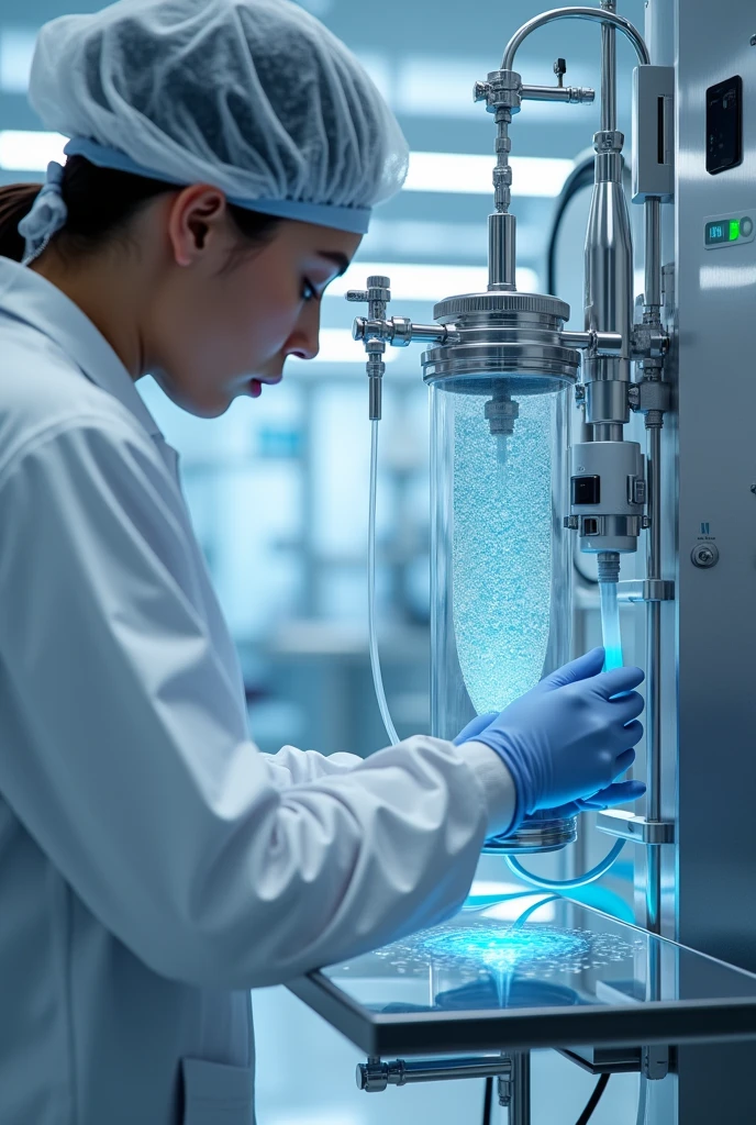 Create an image of ozonized intravenous serum 