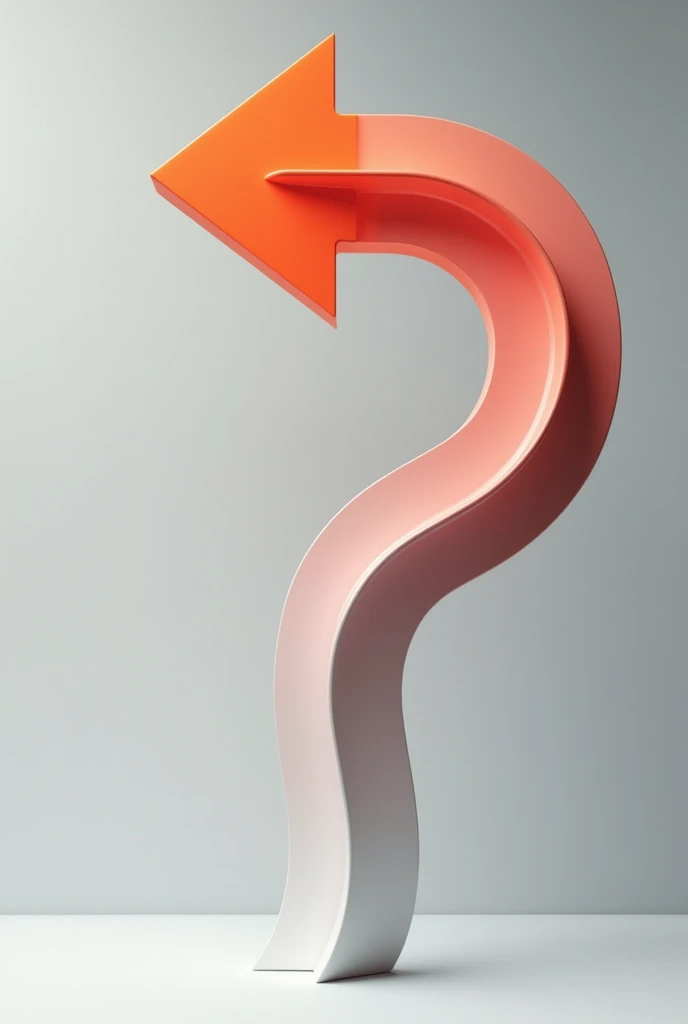 Create a curved arrow sign to show a direction 