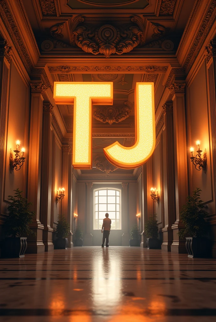 The ceiling has the letters TJ
