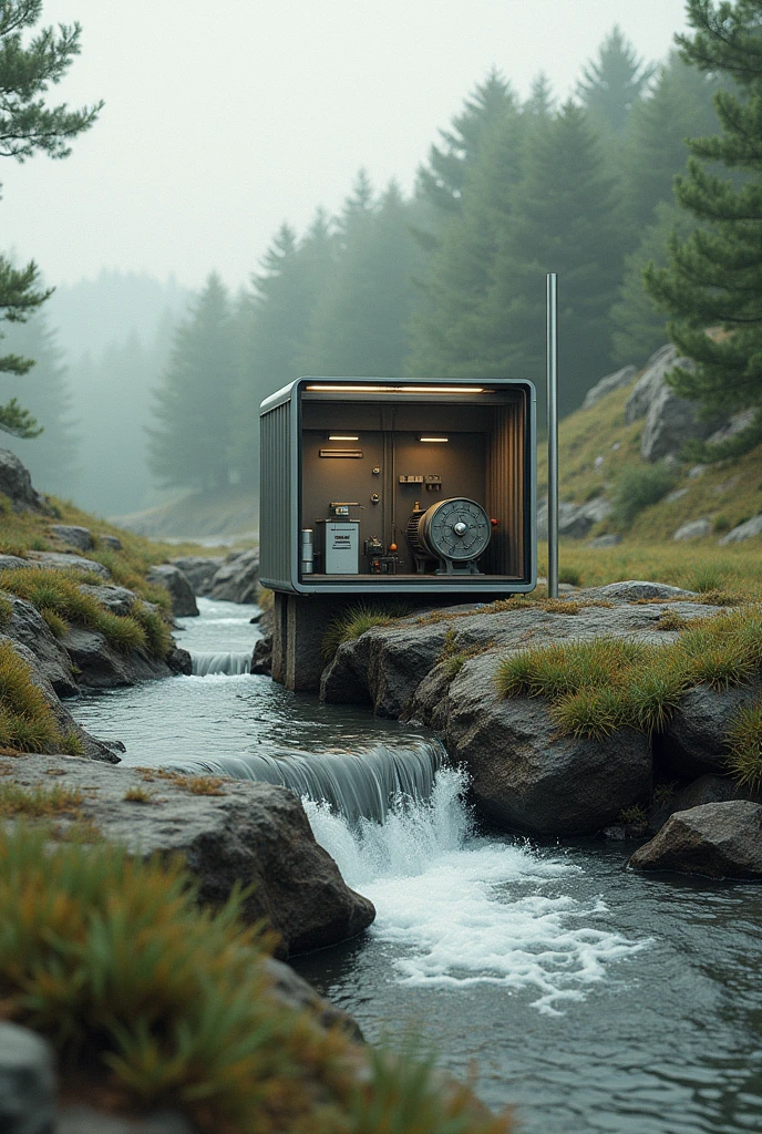 Simple micro hydropower plant sketch design