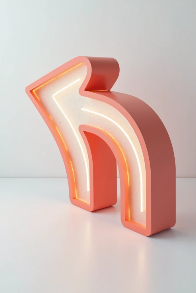 Create a curved arrow sign to show a direction