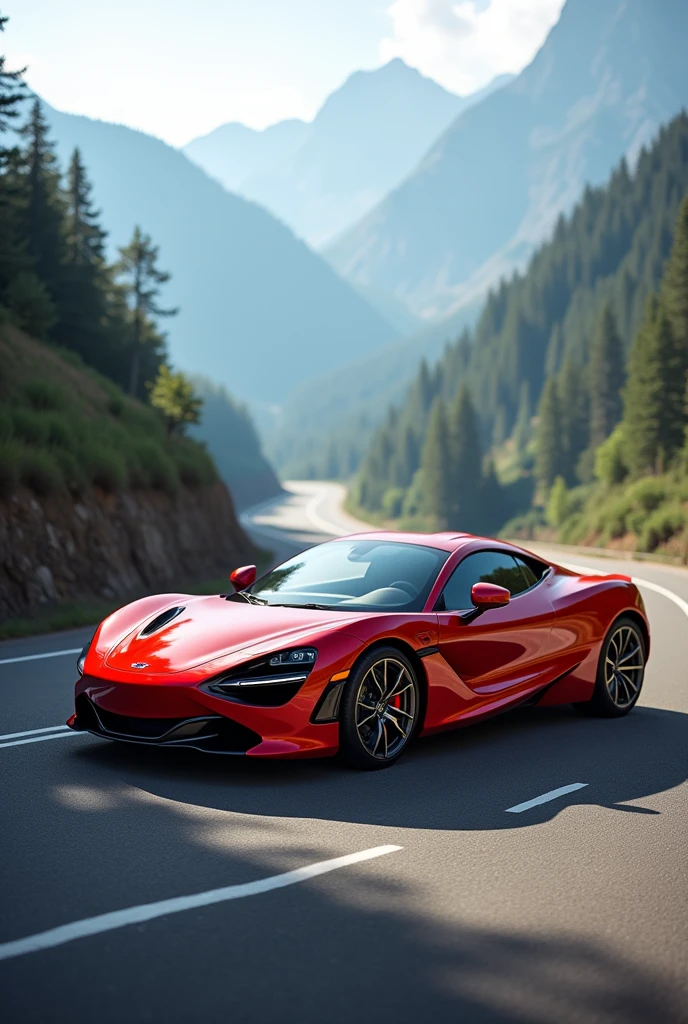 A car in red color 