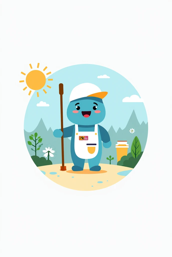 A logo for a cleaning campaign in a circular shape