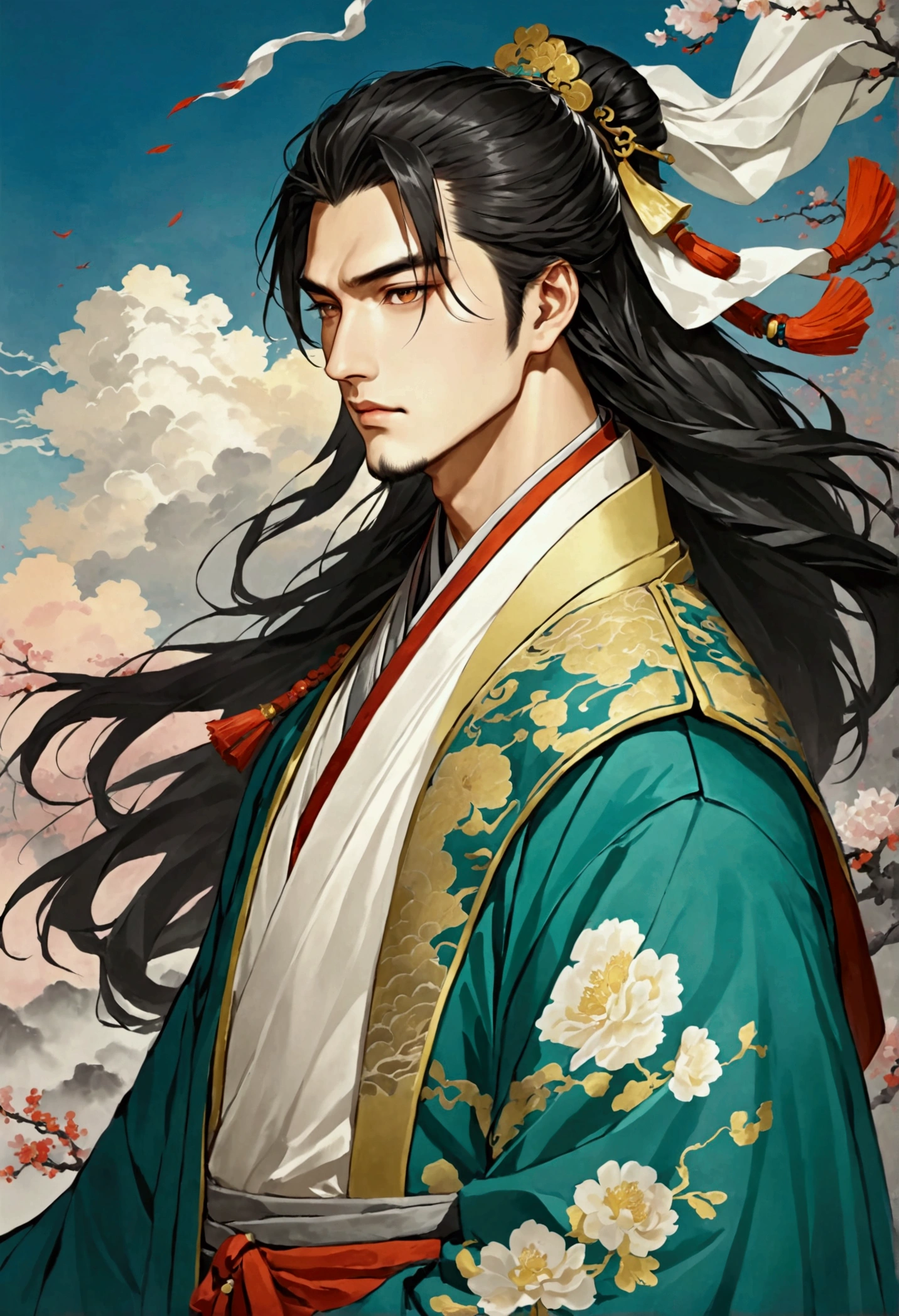 Three Kingdoms Zhuge Liang,  Clothes made of a coat, wind, youth