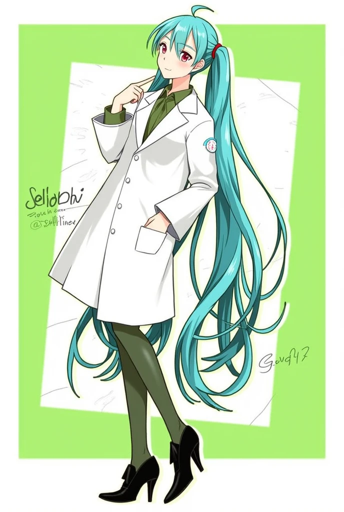 an anime girl with glasses, scientist girl with labcoat and blackpant and long blue hair, anime girl with teal hai, anime style, from girls frontline, fine details. girls frontline, girls frontline universe, girls frontline style, girls frontline, girls frontline cg, soft anime illustration, 2 0 2 2 anime style, 2022 anime style, pixiv contest winner, pretty anime character design, render of april