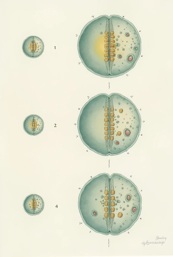 Phases of mitosis in larvae