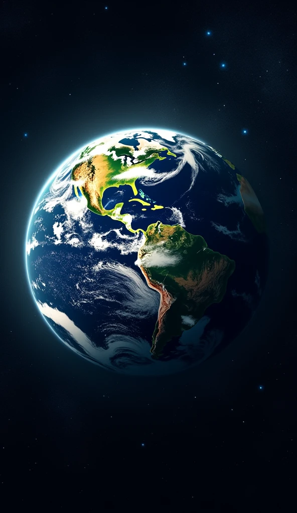 Earth seen from a distance