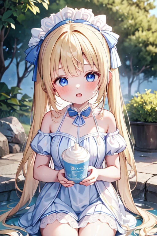 (8k, Highest quality, masterpiece:1.2),cute,cute女の子たち,Couple girls,mesugaki,Fantasy_world,kiss,Open-air bath,White liquid