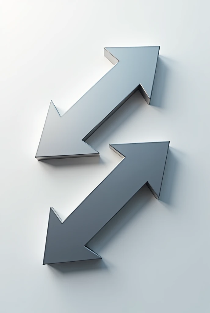 Create an arrow sign to show two different directions at a same time, without background or sign boards or buttons