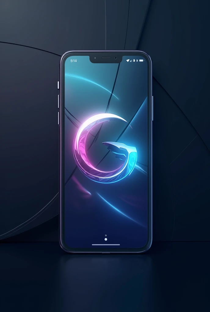 cellphone brand logo for presentation. make it high tech gadgets style