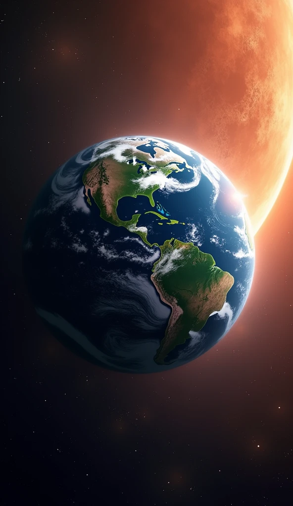 Earth seen from Venus