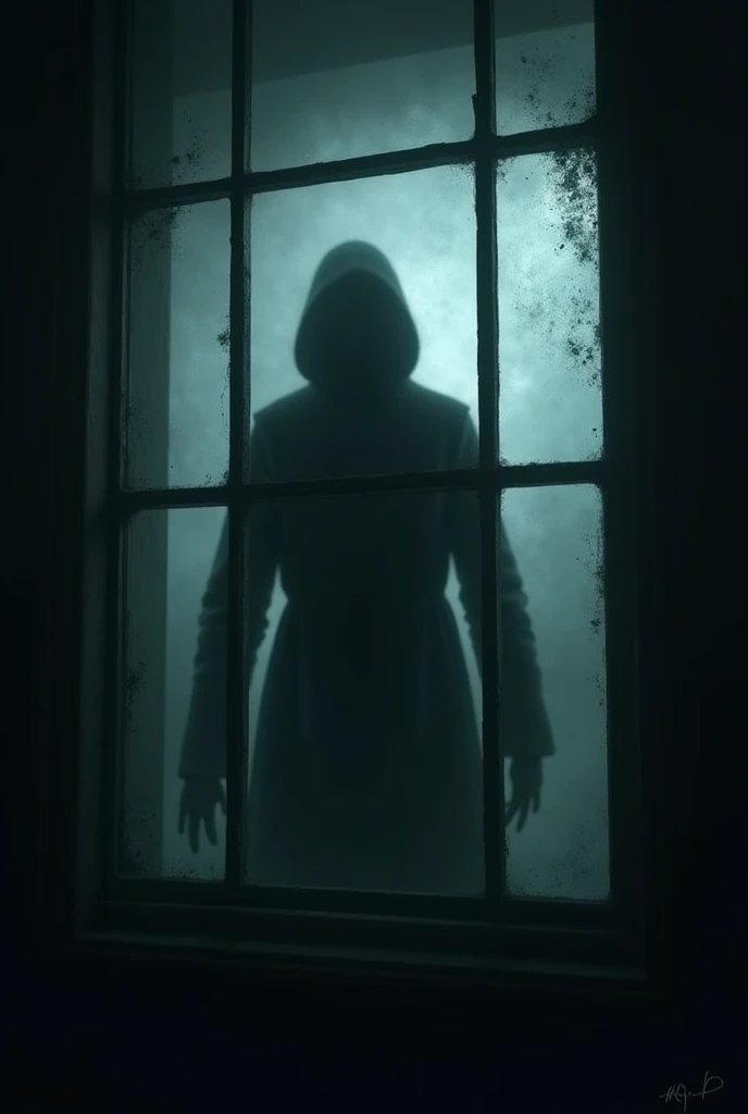 Cover of a horror story called "the shadow in the window