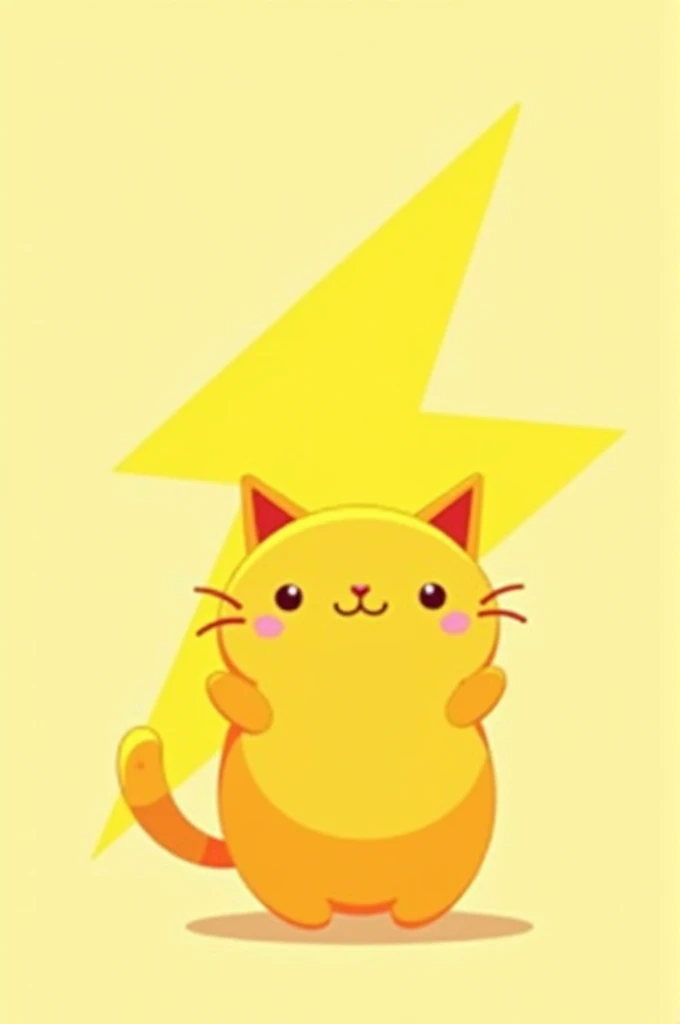 cute yellow
cat icon with yellow lightning