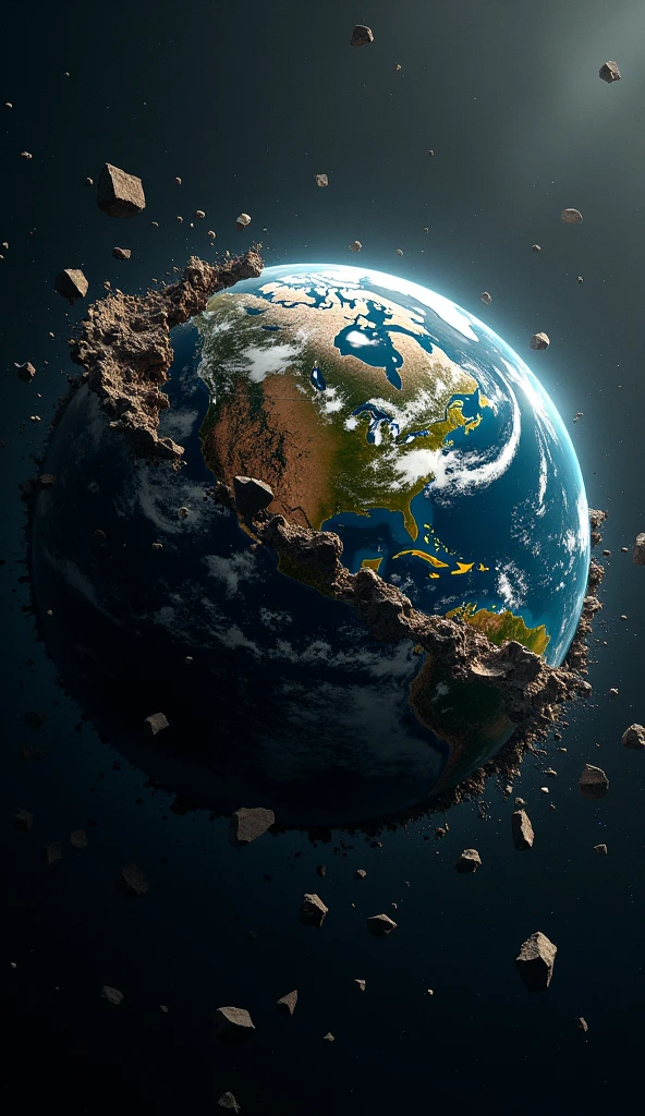 The collapse of the Earth seen from space