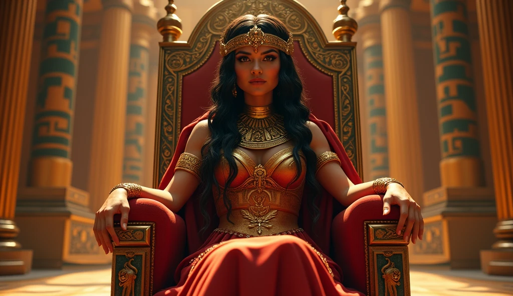 Cleopatra on her throne
