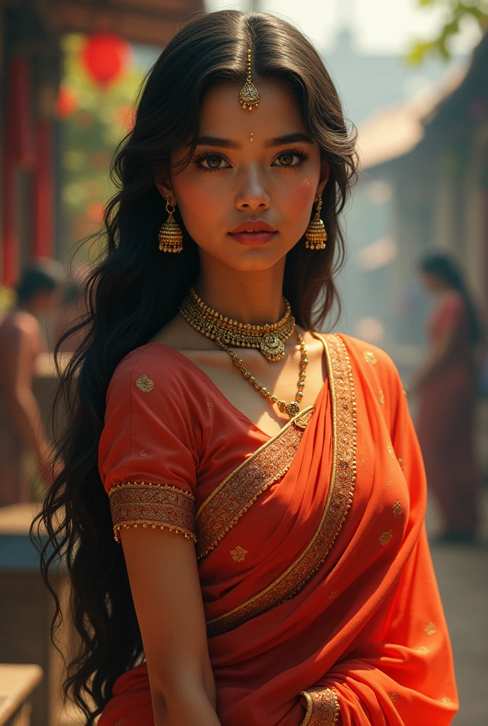 Indian girl wearing saree