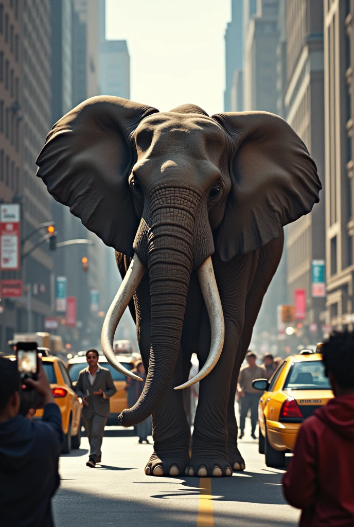 {
"prompt": "A realistic scene of an elephant walking down the streets of New York City. The elephant is large and majestic, with people around looking astonished and taking pictures with their phones. The scene takes place in a busy area, with tall skyscrapers, yellow taxis, and city lights in the background. The street is bustling with activity, but the elephant is the clear focus, towering above the crowd. Some people are standing in awe, while others are laughing and pointing at the unusual sight. The time is late afternoon, and the sunlight casts long shadows on the ground.",
"size": "1024x1024"
}
((melhor qualidade)), ((obra de arte)), (detalhado), 1 garota, suéter ombro a ombro,