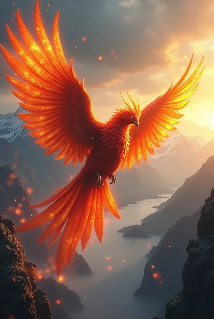 Fire dove, Dove God, phoenix taube, epic legendary, gigantic, near Bergen in the Middle Ages, Nice
