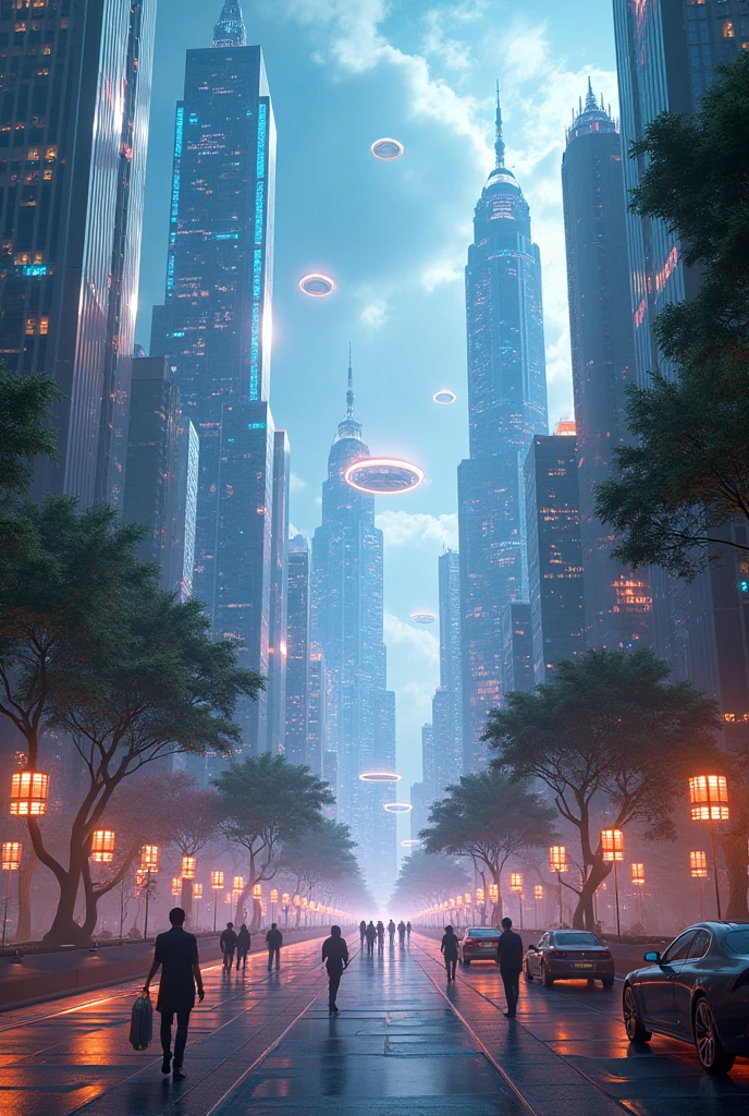 Ho Chi Minh city at the end of time, when technology has gone too far that the city itself has become a heaven
