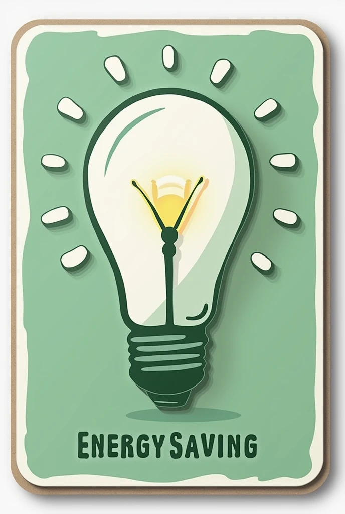 energy saving sticker size 10x10 cm.