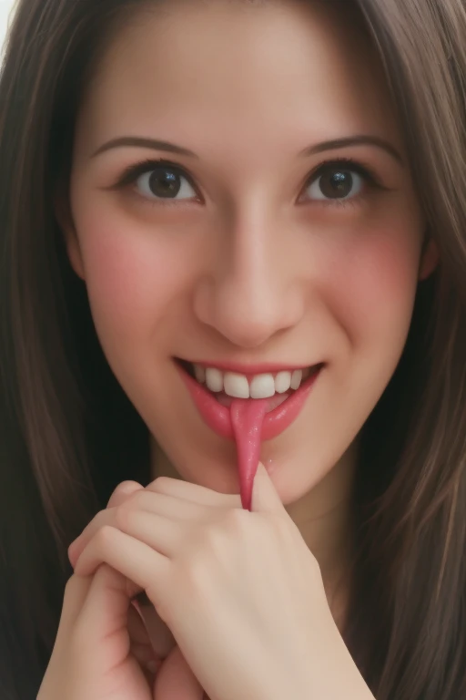 Photo of  1  girl, cute face, smiling, tongue out, 8k photo, Award Winning Photo,(masterwork:1), (photorealism), (1girl), (HyperDetailed) (Hyper Realistic) detailed photograph,  high detailed, 8k, 8k resolution, polished, HDR, 8k, sharp focus, background lights, color photo, shallow depth of field, natural light, (perfect hands) camera focused on subject