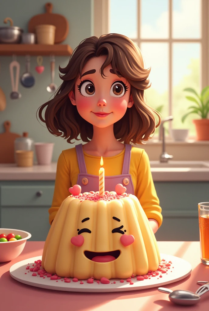 CREATE A PICTURE WISHING MARIA A HAPPY BIRTHDAY AND LET THE PUDDING SAY MR.
