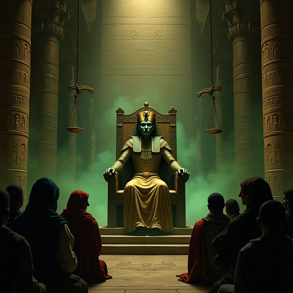 OSIRIS EGYPTIAN GOD OF DEATH JUDGING SOULS

