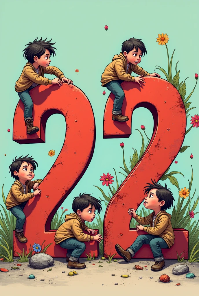 Make a image of number 22 with cheap boys