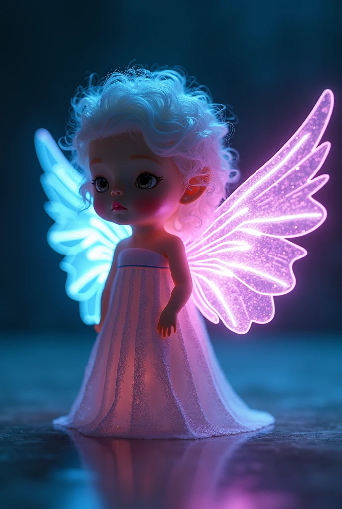 circle neon small angel wings to add a photo