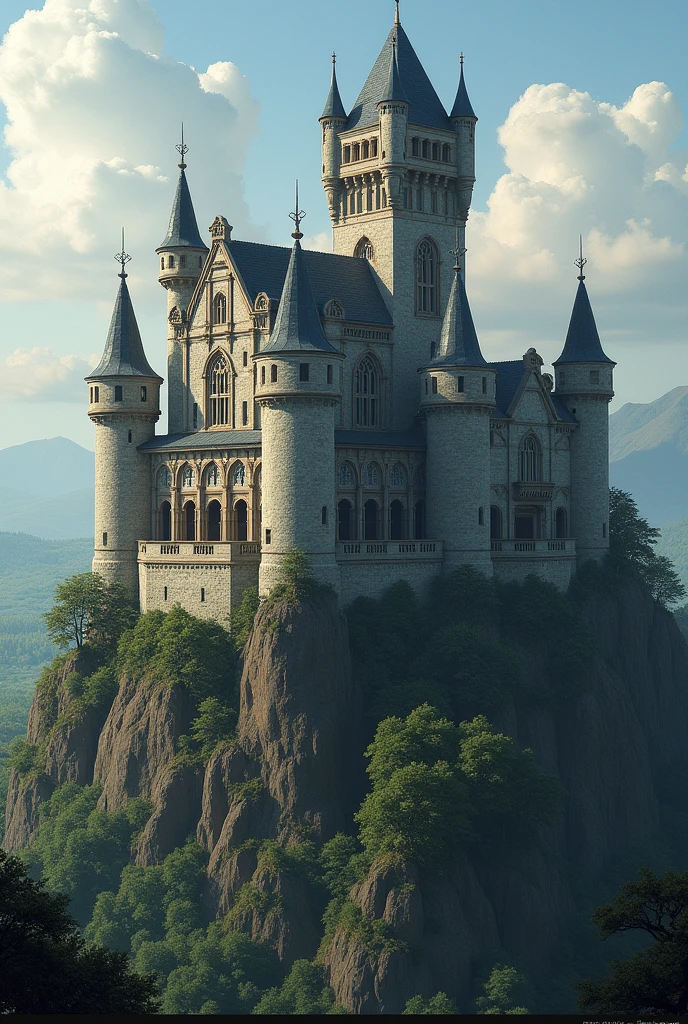 A magnificent castle in ancient European style